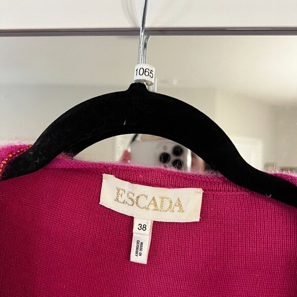 Escada Mohair Cardigan Sweater Size 38 Color Pink - Picture 3 of 6